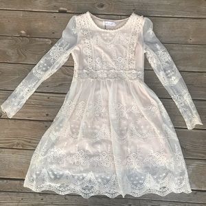 NWT - Chicwish - Long Sleeve Lace Dress - Sz S